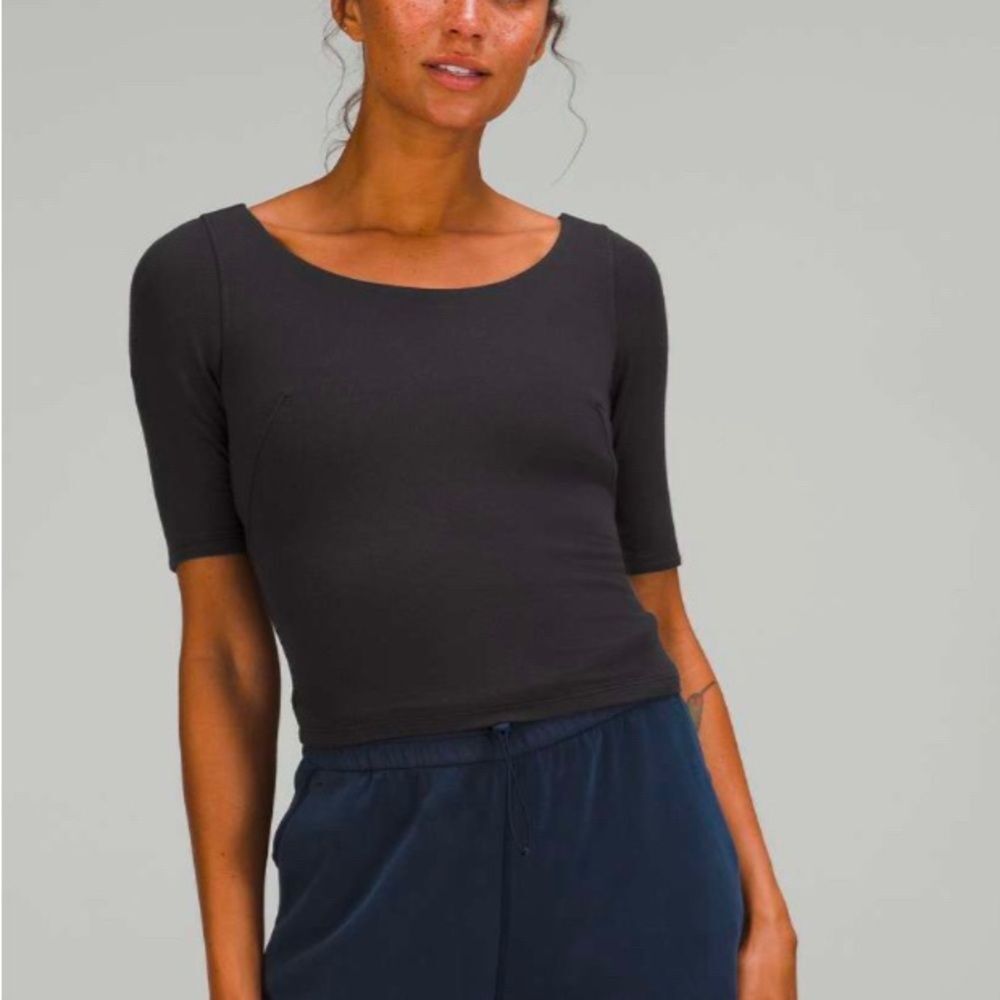 Lululemon Ribbed Micro-Modal Half Sleeve T-Shirt